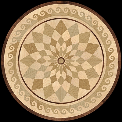 The NEPTUNE Hardwood Floor Medallion Inlay
