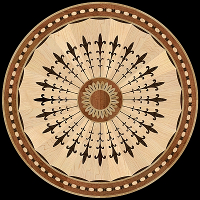 8 RAYS DF II - Hardwood Floor Medallion