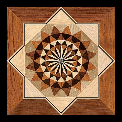 Palmira wood floor medallion
